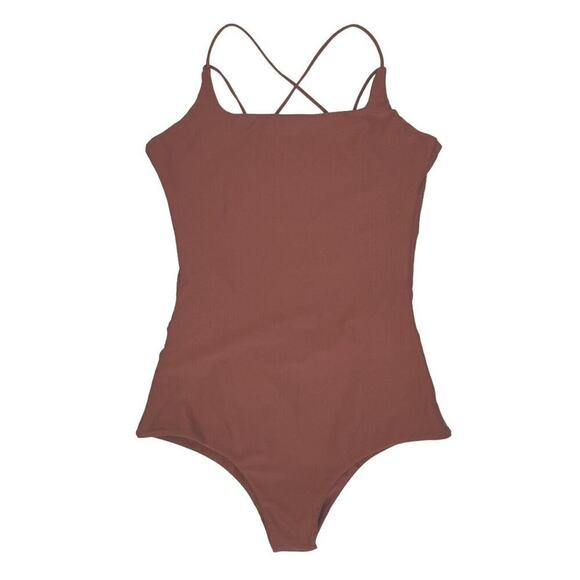 MIKOH KILAUEA One Piece Terracotta Clay Swimsuit Bathing Suit Sz Small NEW! - Picture 3 of 10